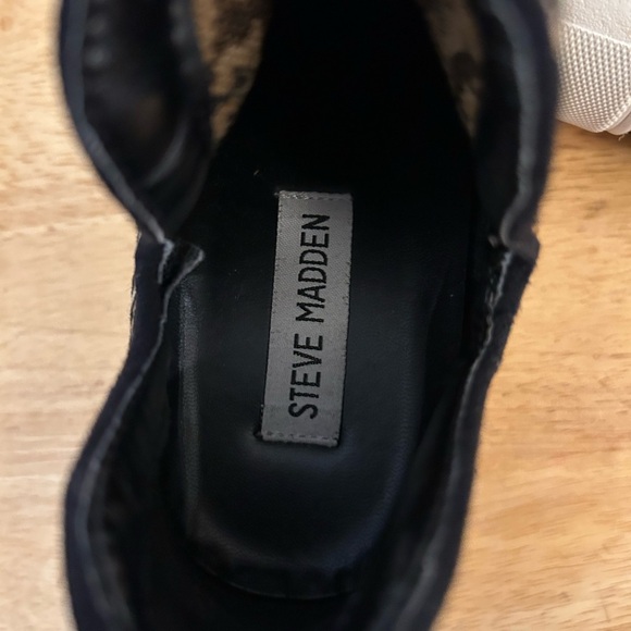 Steve Madden Womens High
Top Wedge Leopard Print Shoes Fabric Stretch - Picture 5 of 9